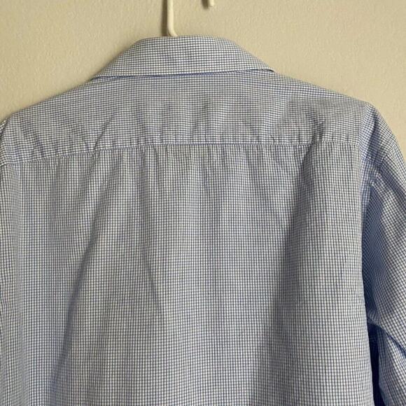 ❤️ Michael Kors sz 17.5 Men 100% cotton long sleeve blue dress button shirt‎ - Picture 5 of 9